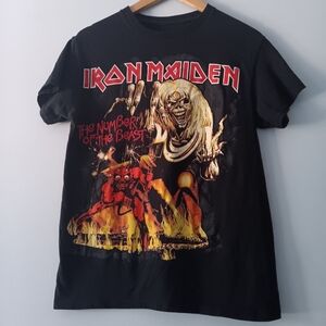 Iron Maiden “The Number of the Beast” Heavy Metal Graphic T-Shirt Tee Small